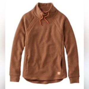 L.L. Bean Ridgeknit Crossneck Pullover Sweatshirt MEDIUM